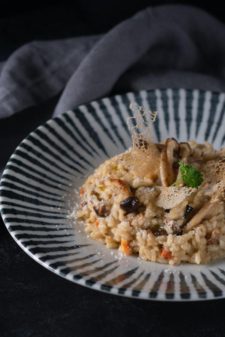 Rice Recipe - Black Bean and Mushroom Risotto