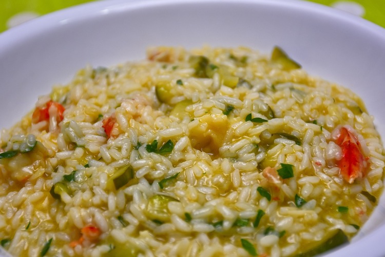 Rice Recipe - Zucchini and Shrimp Risotto
