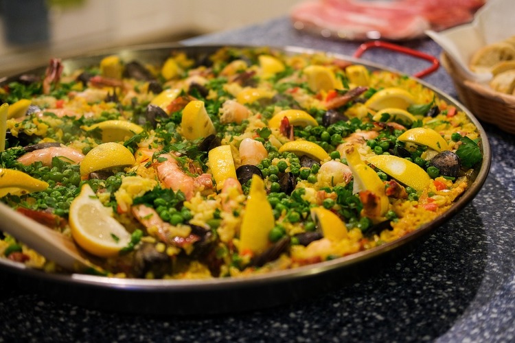 Rice Recipe - Spanish Seafood Paella with Saffron Rice