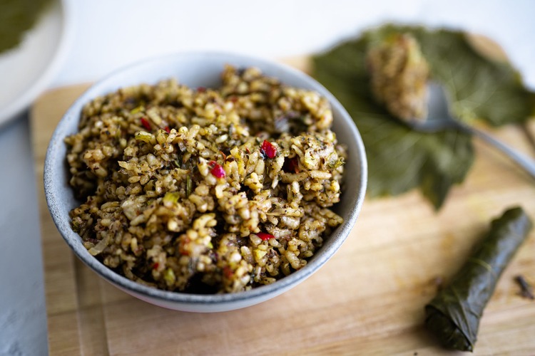 Stuffed Grape Leaves With Rice and Herbs Recipe