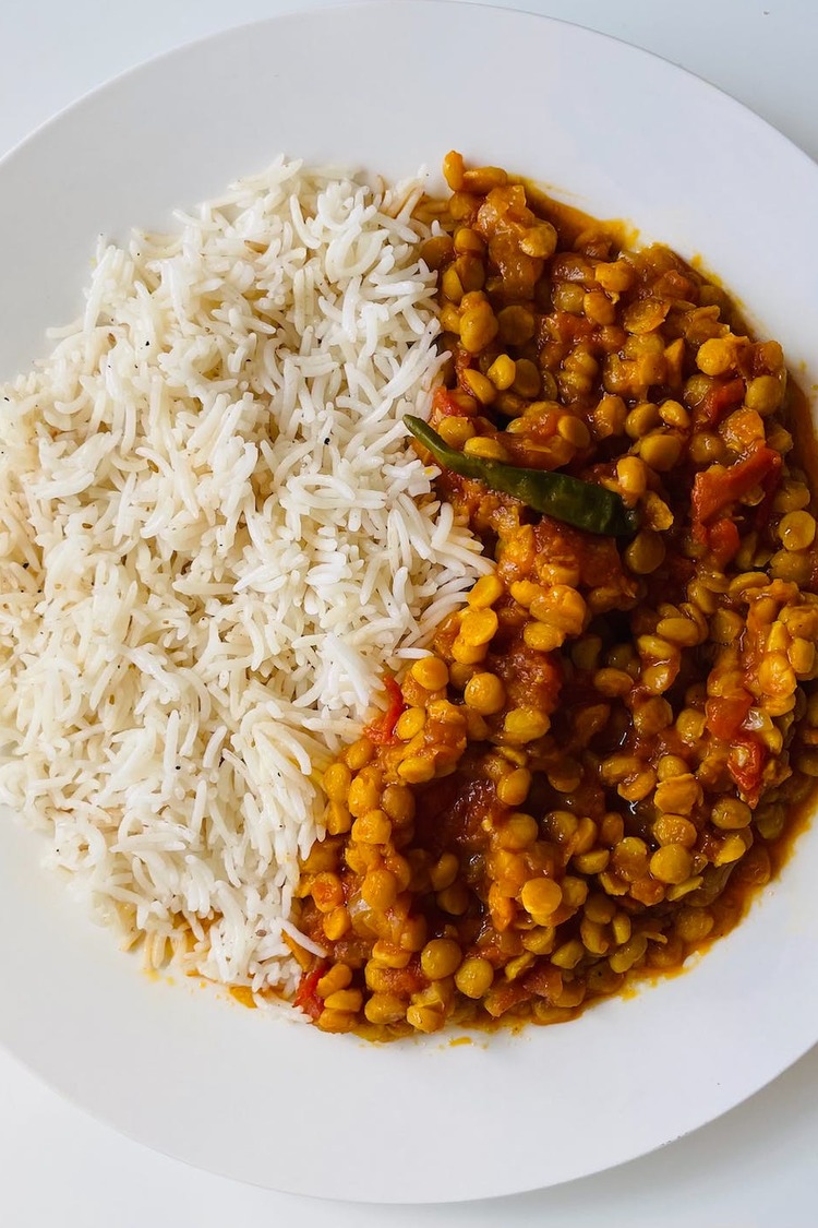 Lentil Curry with Rice